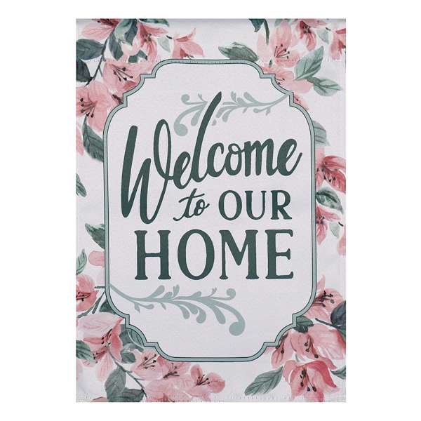 Providence Welcome to Our Home Floral Garden Flag, 18"
