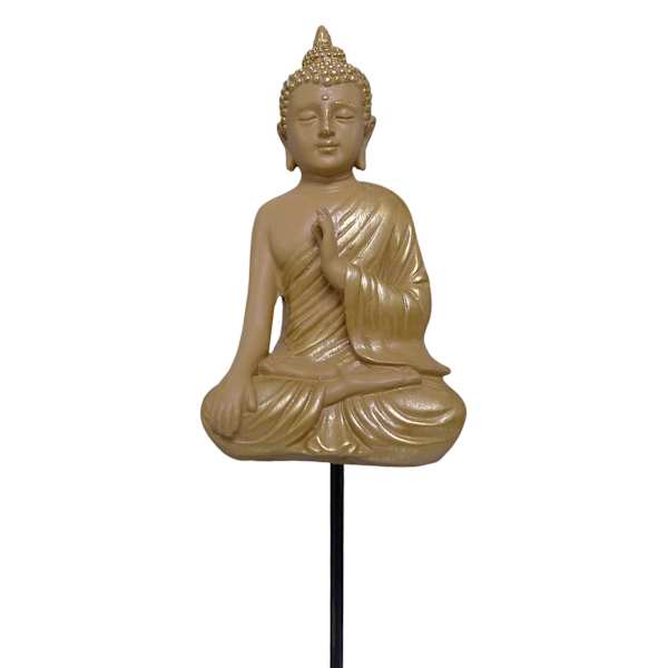 Found & Fable Gold Buddha Yard Pick, 14"