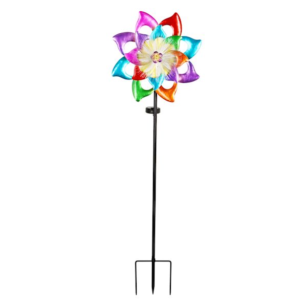 Flower Fiber Optic Wind Spinner, 63"