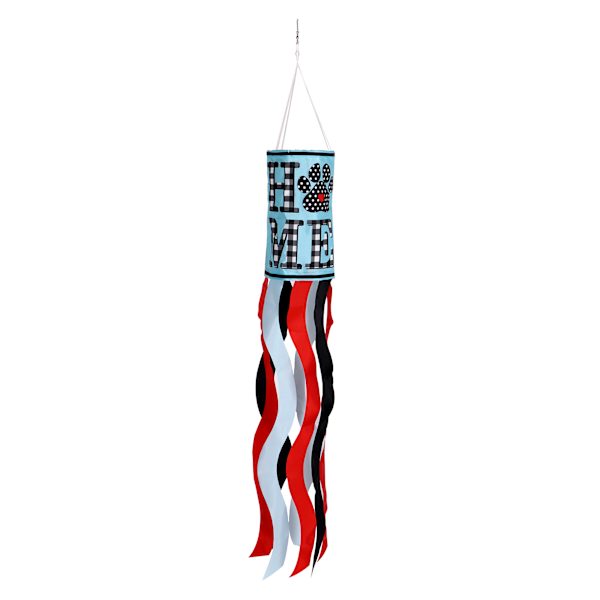 Home with Pawprint Hanging Windsock, 38"