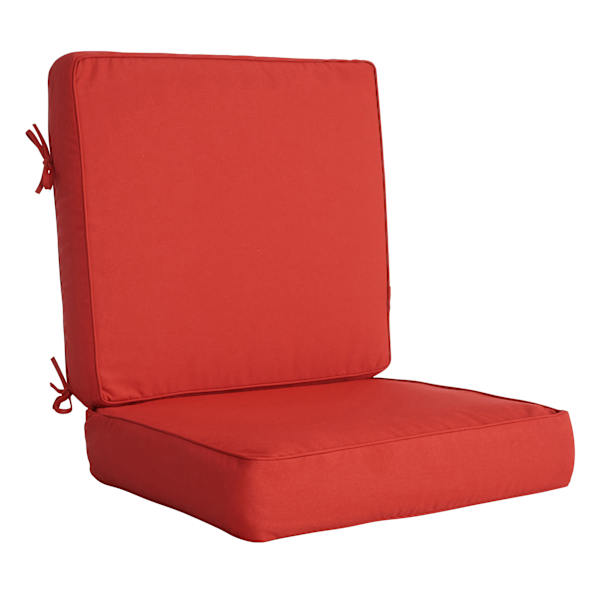 2-Piece Cherry Canvas Outdoor Deep Seat Cushion
