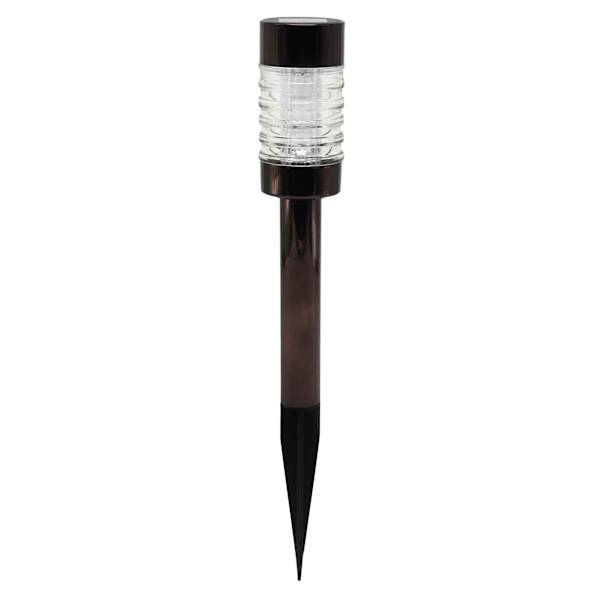 6-Lumen Oil Rubbed Bronze Round Steel Solar Pathway Light