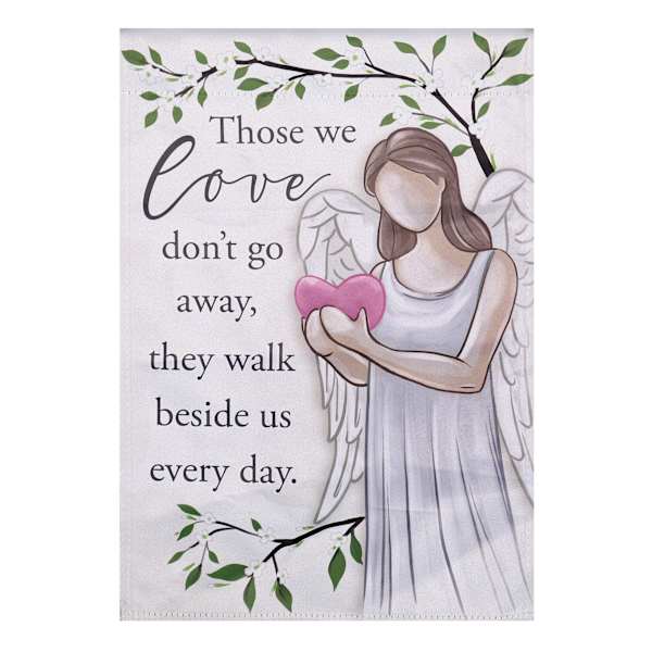 Those We Love Angel Sentiment Garden Flag, 18"