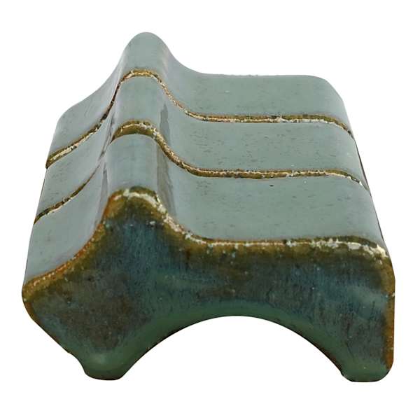 3-Piece Ocean Blue Ceramic Outdoor Planter Feet