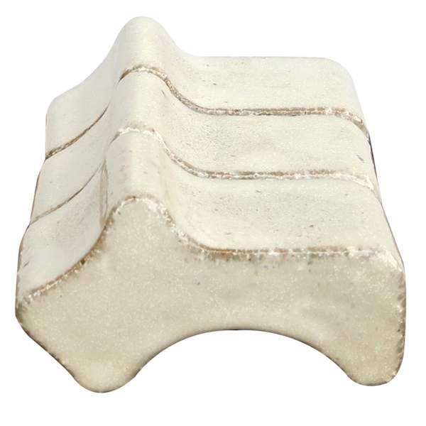 3-Piece Running White Ceramic Outdoor Planter Feet