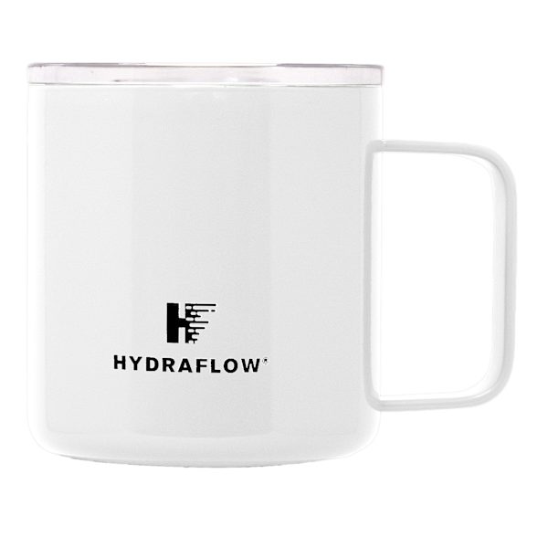 Hydraflow Glossy White Parker Vacuum Insulated Mug, 10oz