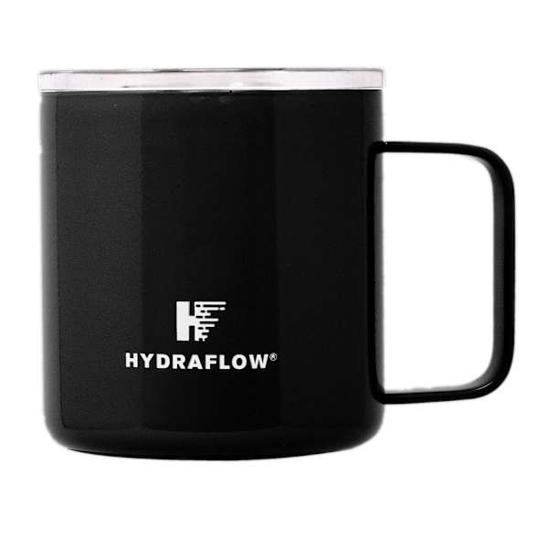 Hydraflow Glossy Black Parker Vacuum Insulated Mug, 10oz