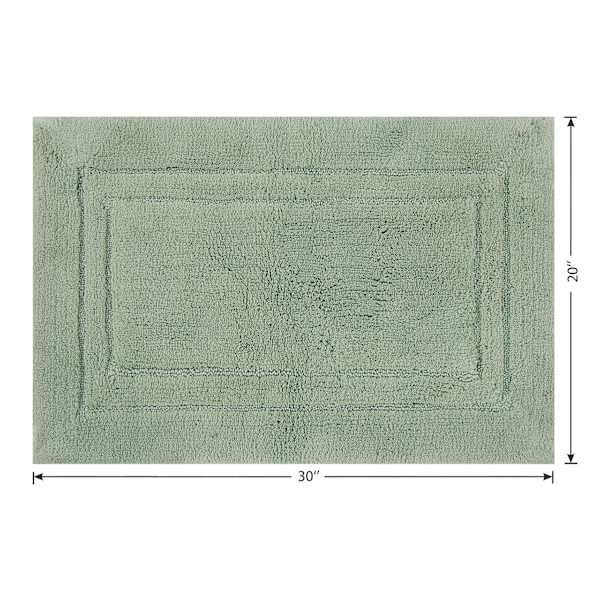 Honeybloom Racetrack Desert Sage Bath Rug, 20x30
