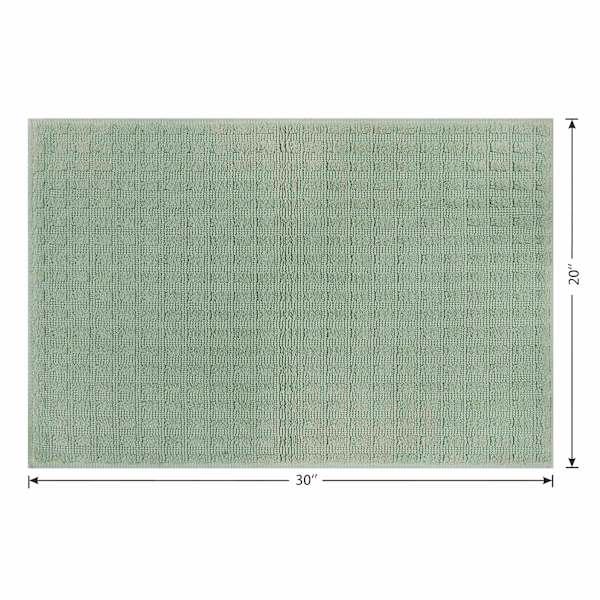 Honeybloom Woven Square Desert Sage Bath Rug, 20x30