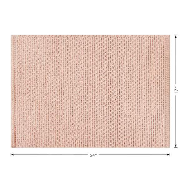 Honeybloom Pink Braided Cotton Bath Rug, 17x24