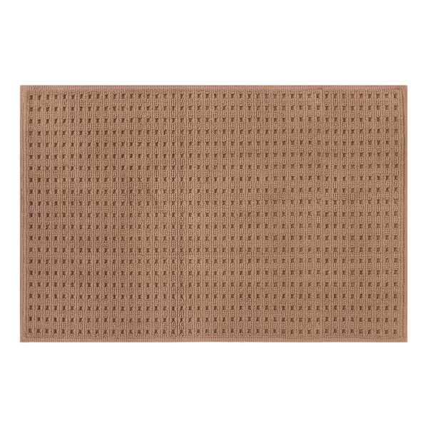 Crosby St. Brown Waffle 100% Cotton Antimicrobial Bath Rug, 20x30