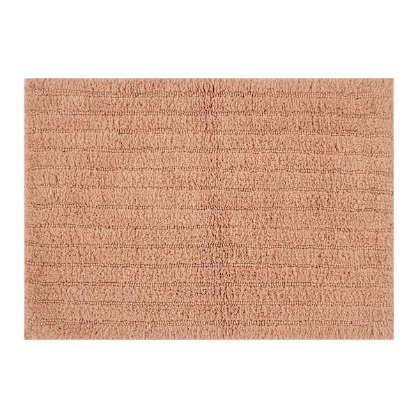 Found & Fable Coral Striped High-Low Bath Rug, 17x24