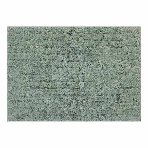 Found & Fable Green Striped High-Low Bath Rug, 17x24