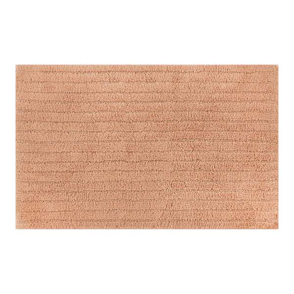 Found & Fable Coral Striped High-Low Bath Rug, 20x30