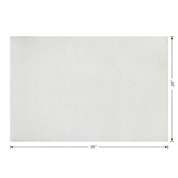 Providence White Primasoft Plus Bath Rug, 20x30