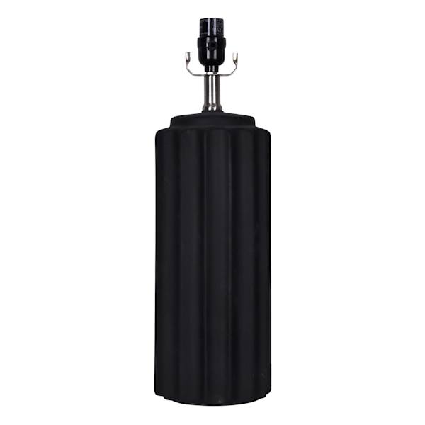 Matte Black Scalloped Medium Table Lamp Base, 19.8"