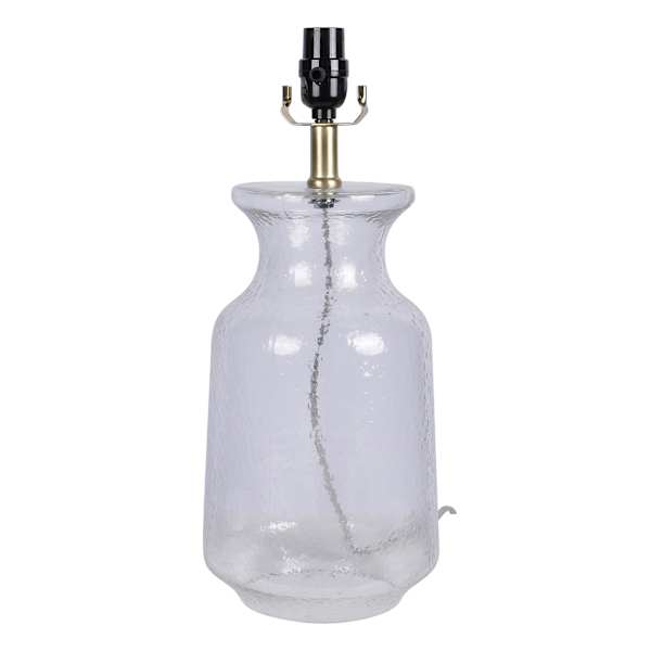 Honeybloom Clear Hammered Glass Medium Table Lamp Base, 18"