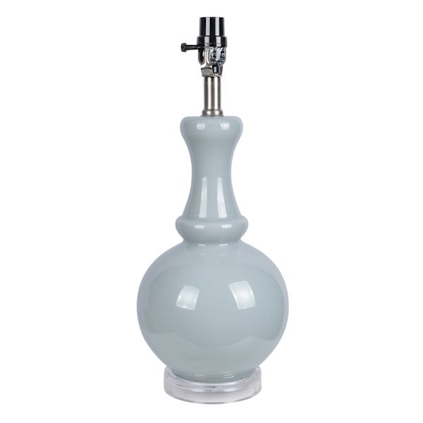 Providence Blue Glass Tiered Table Lamp Base, 19"