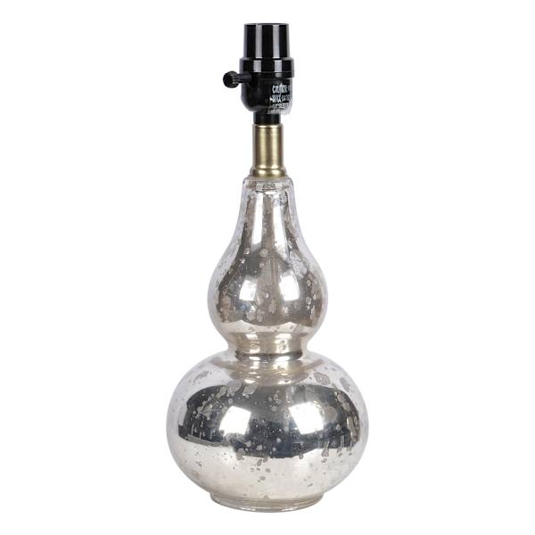 Providence Mercury Glass Tiered Small Lamp Base, 13"