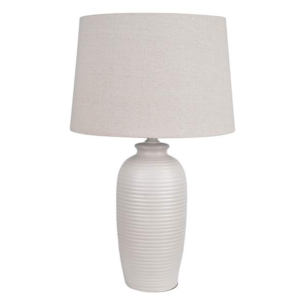 Honeybloom White Medium Table Lamp with Shade, 25"