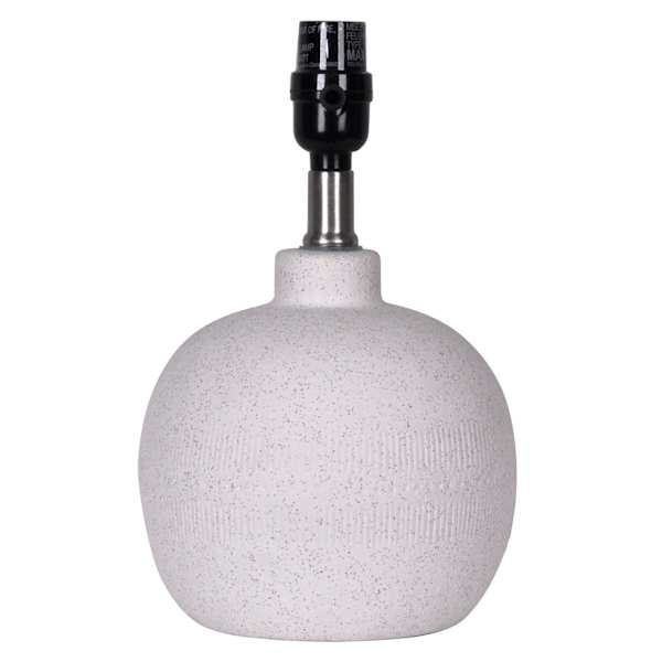 Crosby St. White Textured Round Mini Lamp Base, 11"