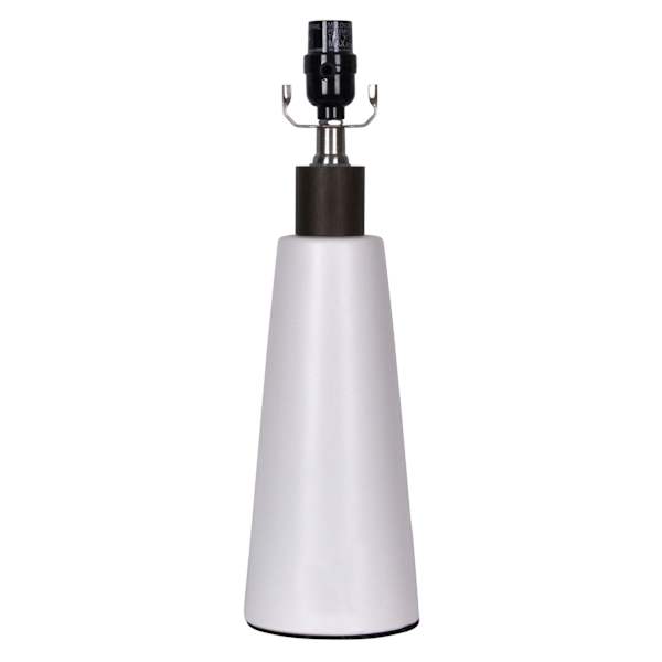 Crosby St. White Tapered Modern Ceramic Medium Table Lamp Base, 17"