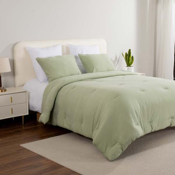 Green Soft Knit Jersey Single Comforter, Twin/Twin XL