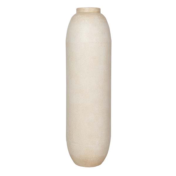 White Metal Vase, 36"