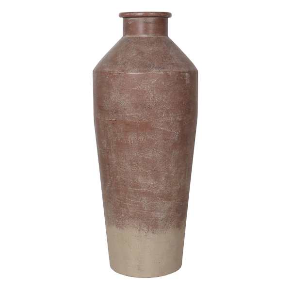 Brown Metal Vase, 30"