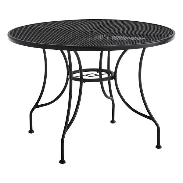 Woodhill Round Metal Patio Dining Table, Black