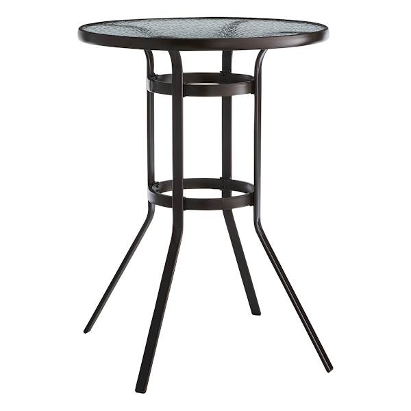 Woodhill Round Patio Bar Table, Brown