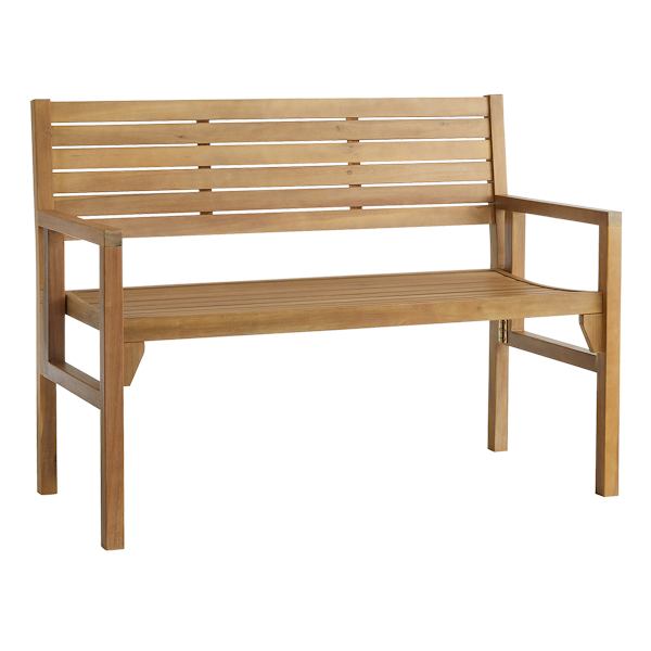Honeybloom Acacia Wood Patio Foldable Bench