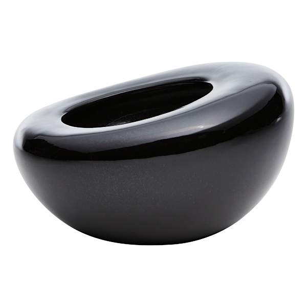 Crosby St. Indoor Black Jellybean Planter, Medium