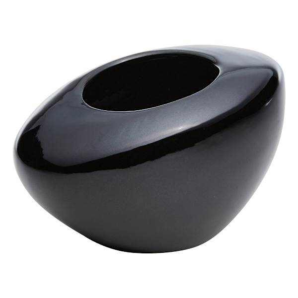 Crosby St. Indoor Black Jellybean Planter, Small