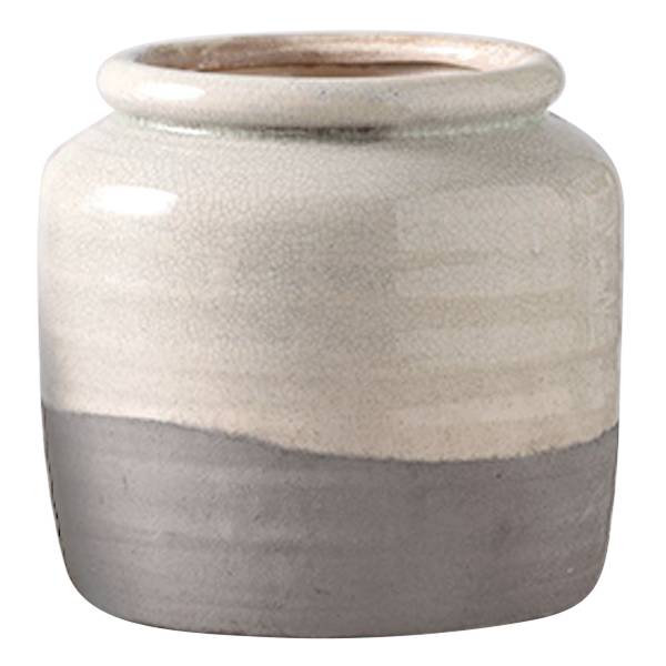 Honeybloom Green Ceramic Jar Outdoor Planter, Small