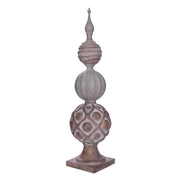 Textured Stacked Topiary Outdoor Garden Statue, 36"