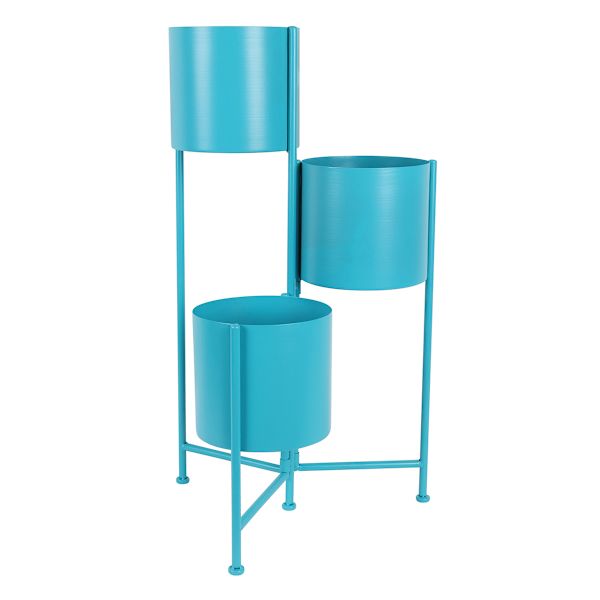Sunny Club Turquoise Tiered Planter Stand, 30"