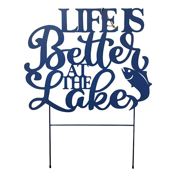 Life Is Better at The Lake Yard Stake, 24.4"