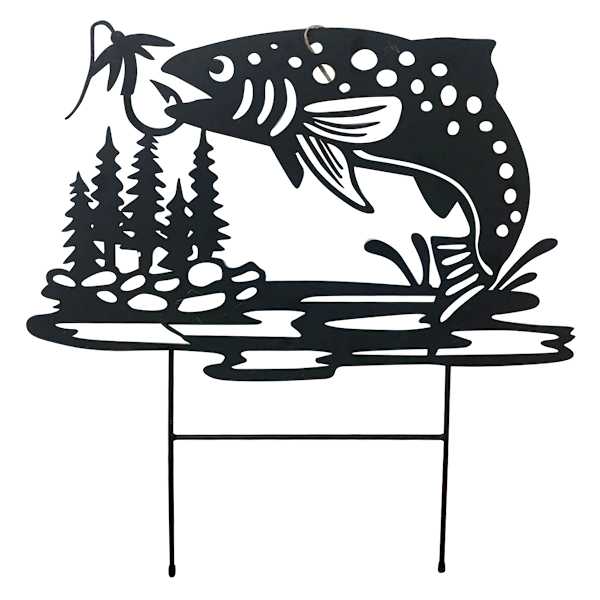 Garden Fish Yard Stake, 19.5"