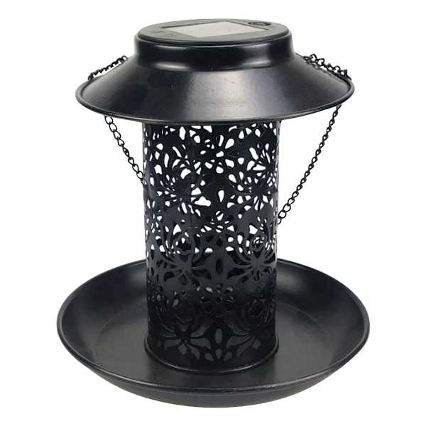 Black Solar Mesh Bird Feeder, 8"