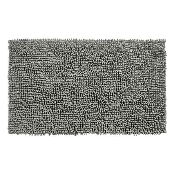 Essential Noodle Light Grey Bath Rug, 20x34