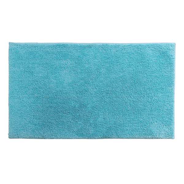 Essential Cut Pile Turquoise Bath Rug, 20x34