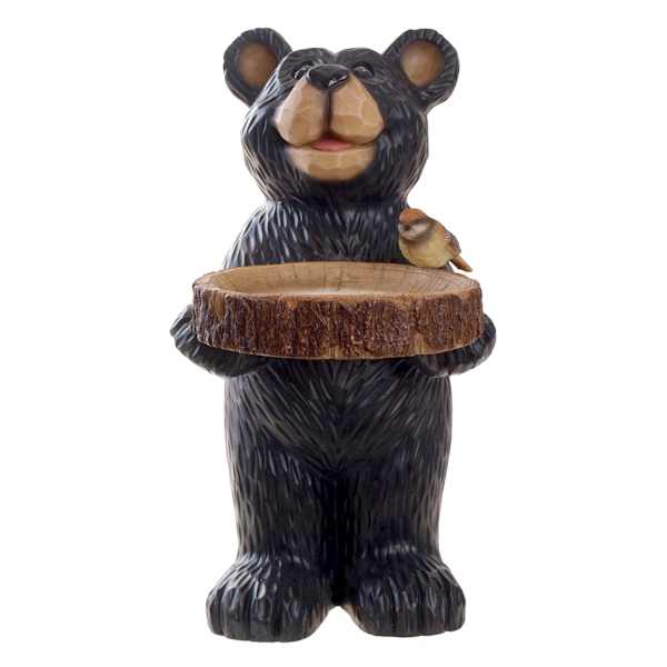 Bear Outdoor Garden Bird Feeder, 17.7"