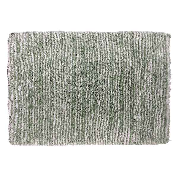 Essential Striped Green Bath Rug, 17x24