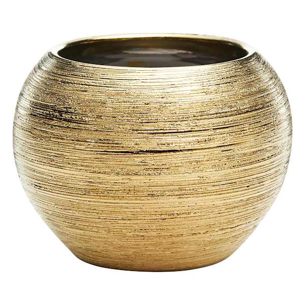 Crosby St. Indoor Gold Round Textured Planter, 5"