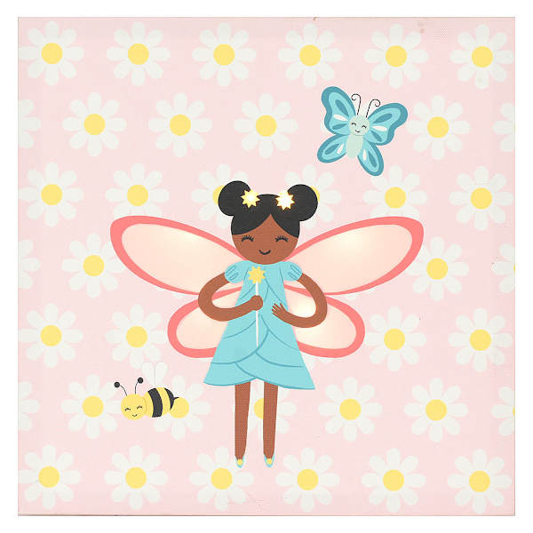Tiny Dreamers Fairy LED Canvas Wall Art, 12"