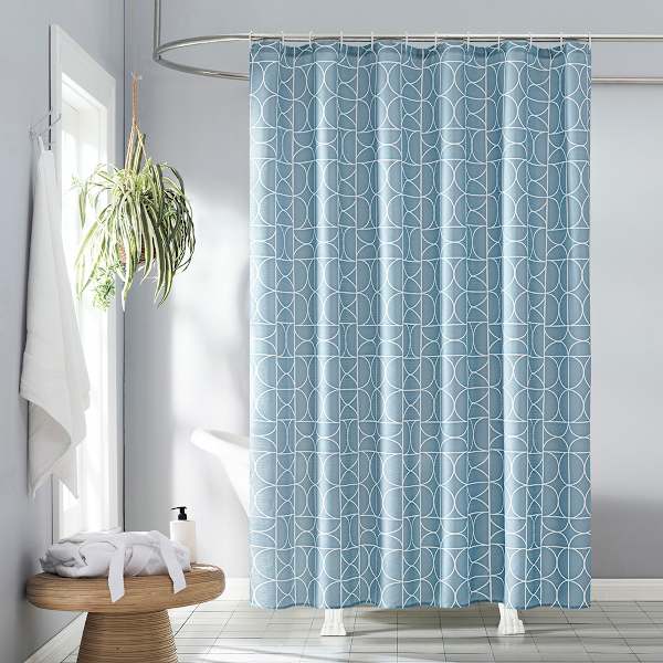 13-Piece Denim Vado Shower Curtain Set, 72"