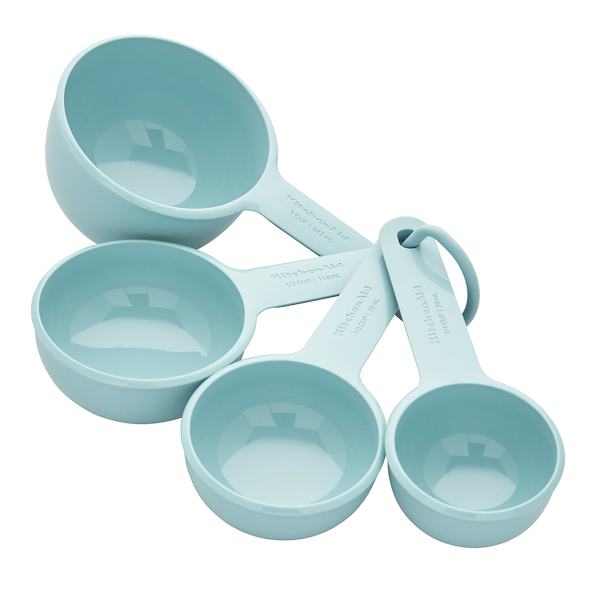KitchenAid Set of 4 Universal Measuring Cups, Aqua Sky