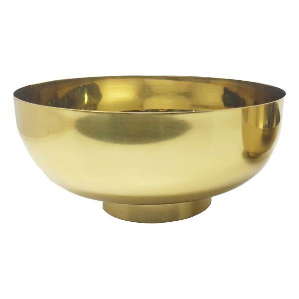 Shiny Gold Bowl with Base, Large