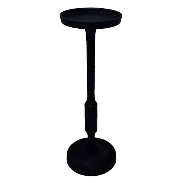 Black Pillar Candle Holder, 12"